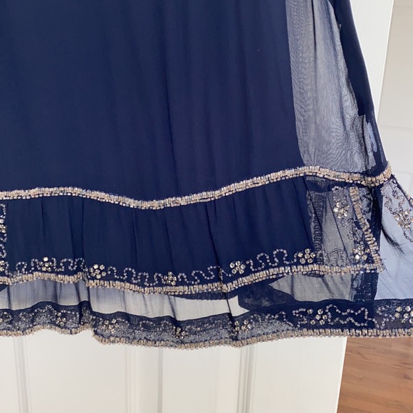 Navy sleeveless top sequins - Picture 2 of 7